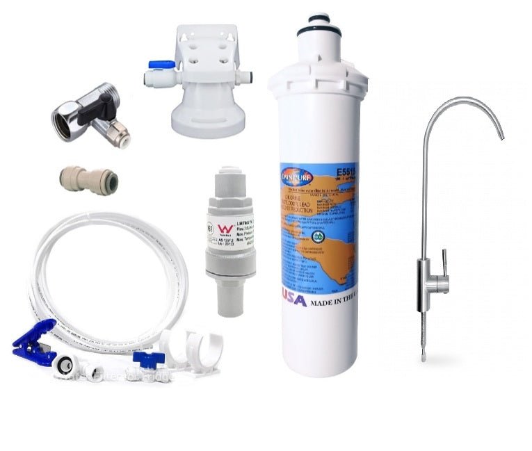 1 Micron Under Sink Water filter system Made in USA replace every 1 year - WATER FILTER DISTRIBUTORS