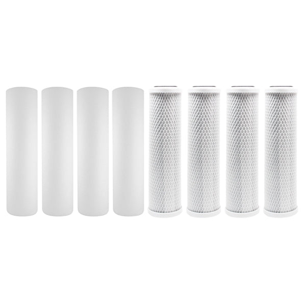 OmniFilter ROR2000-S-05 Reverse Osmosis Replacement Filters Set - Activated Carbon Block Filter, Sediment Filter