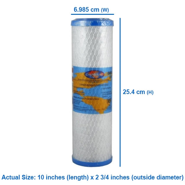 Omnipure USA Twin Under Sink Replacement Water Filter Set 10"