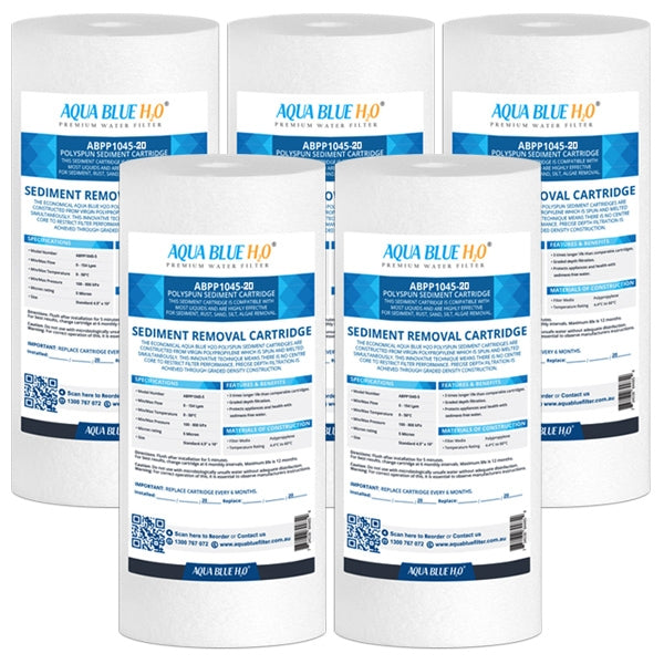 Aqua Blue H20 10x4.5 Polyspun polyproylene sediment cartridge 20Mic water filter