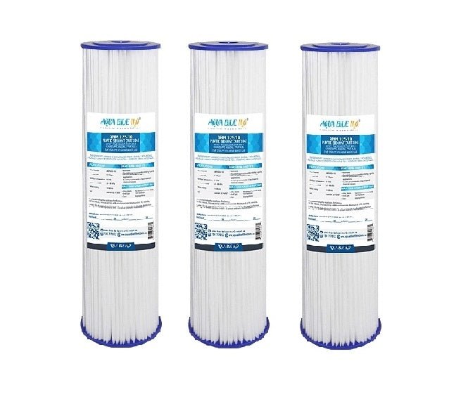 ABPL1025 - 5M Pleated Sediment Water Filter Cartridge 2.5 x 10 inch 5 Micron by Aqua Blue H20 - WATER FILTER DISTRIBUTORS