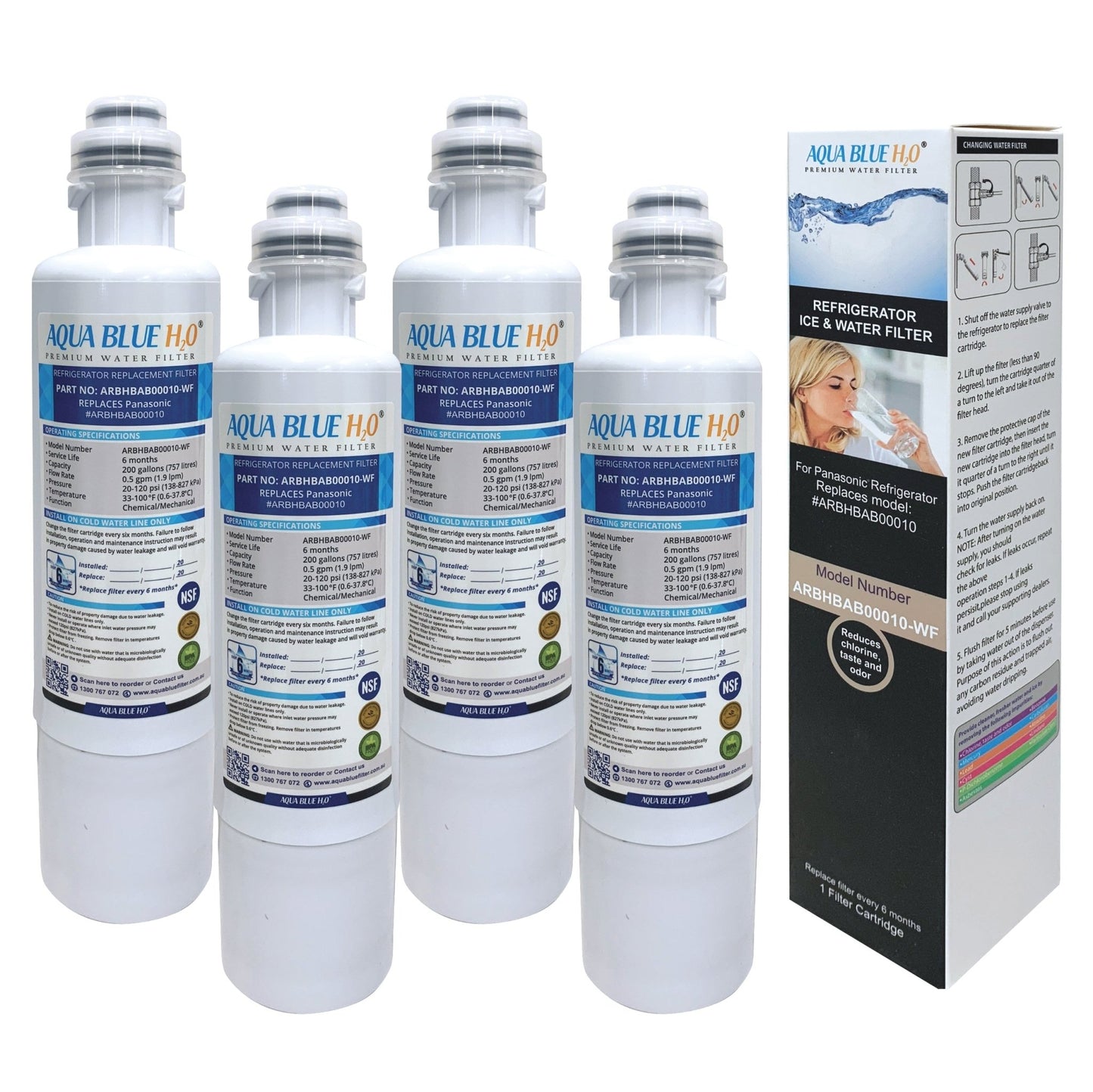 ARBHBAB00010 Replacement Water Filter for Panasonic Fridge NR - XY680L NR - CW530JVSA CW530JVAU - WATER FILTER DISTRIBUTORS