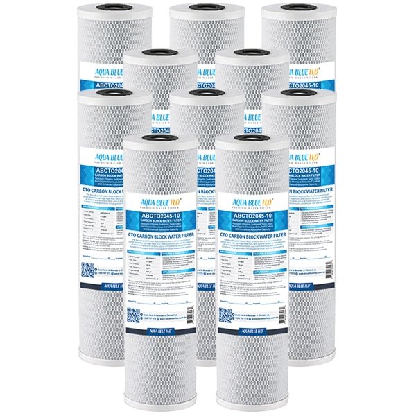 Big Blue 20"x4.5" Whole House CTO Carbon Block 10Mic - WATER FILTER DISTRIBUTORS