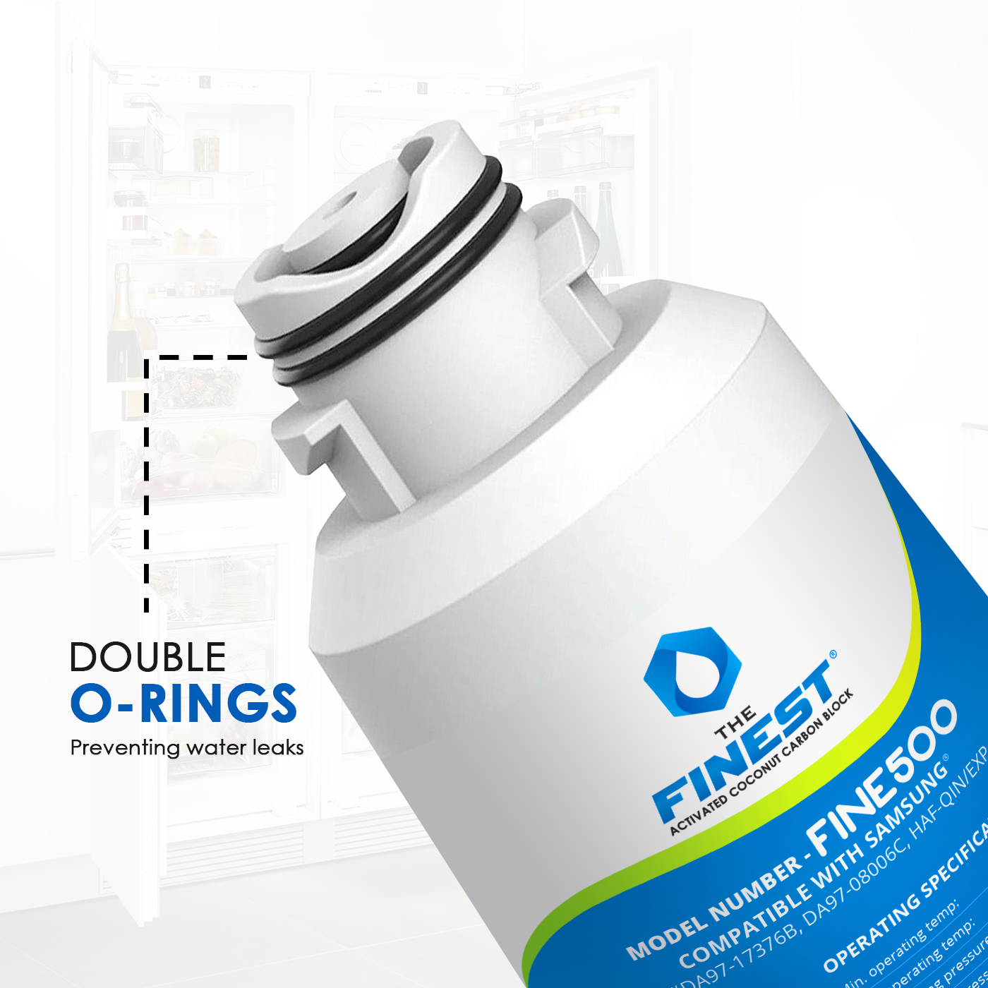 4x FINE500 DA97-17376B Samsung Compatible Replacement Water Filter