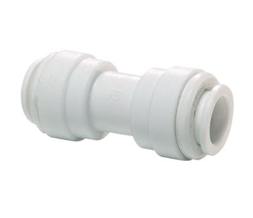 John Guest White Acetal Fittings Equal Straight Connector CI0408W Tube OD 1/4" - WATER FILTER DISTRIBUTORS