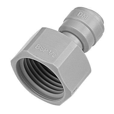 Stefani 1/4" Tubing To 1/2" BSP Fit Outlet Connector AFAB0407C - WATER FILTER DISTRIBUTORS