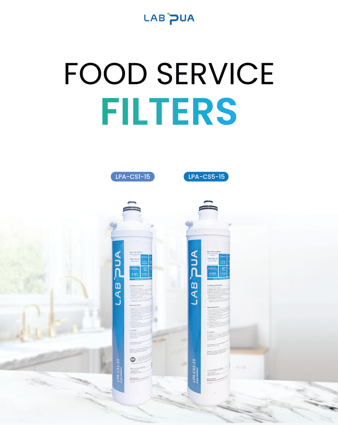 2025 Ver. LAB PUA 15 Inch - WATER FILTER DISTRIBUTORS