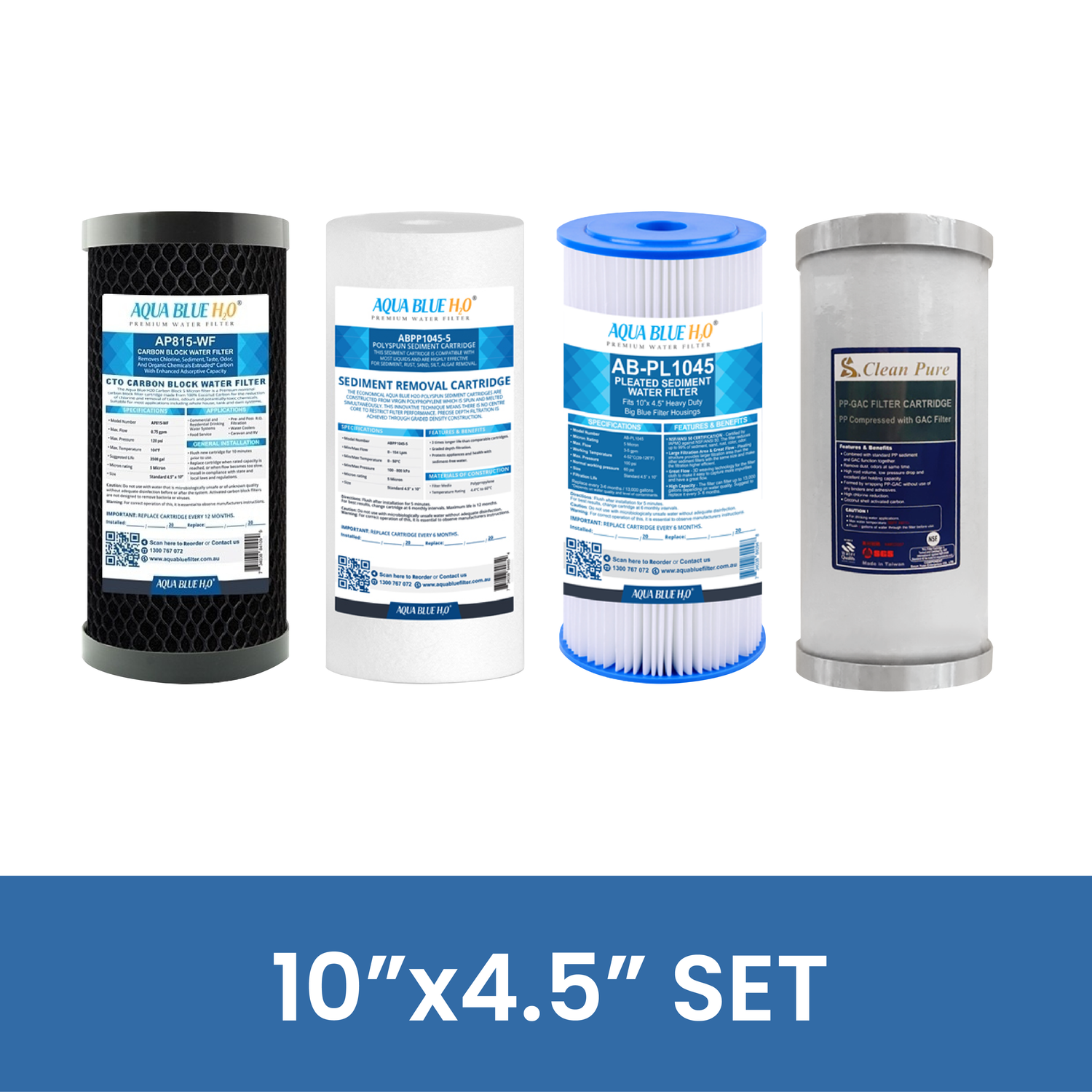 10”x4.5” SET - WATER FILTER DISTRIBUTORS