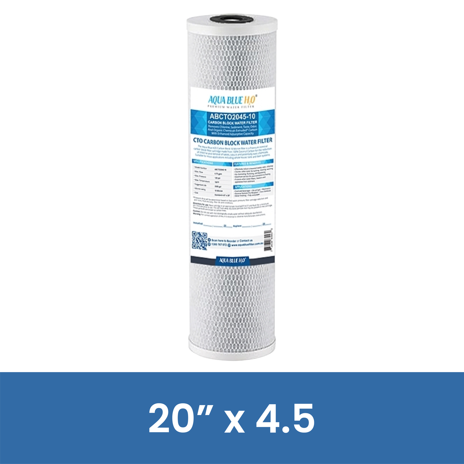 20”x4.5” CARBON (CTO) - WATER FILTER DISTRIBUTORS