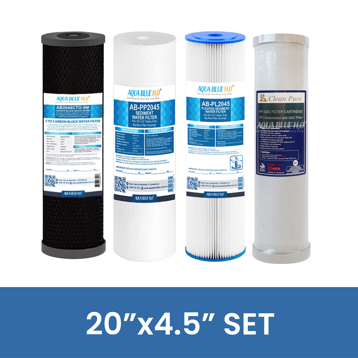 20”x4.5” SET - WATER FILTER DISTRIBUTORS