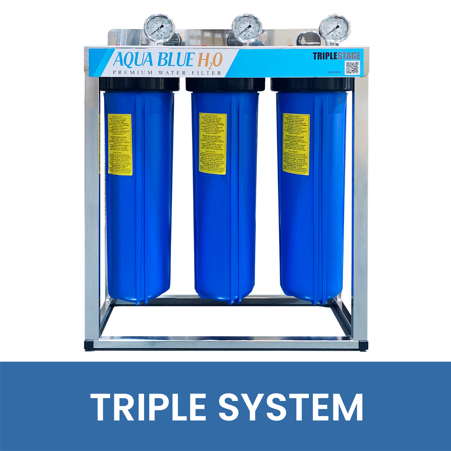 20”x4.5” TRIPLE SYSTEM - WATER FILTER DISTRIBUTORS