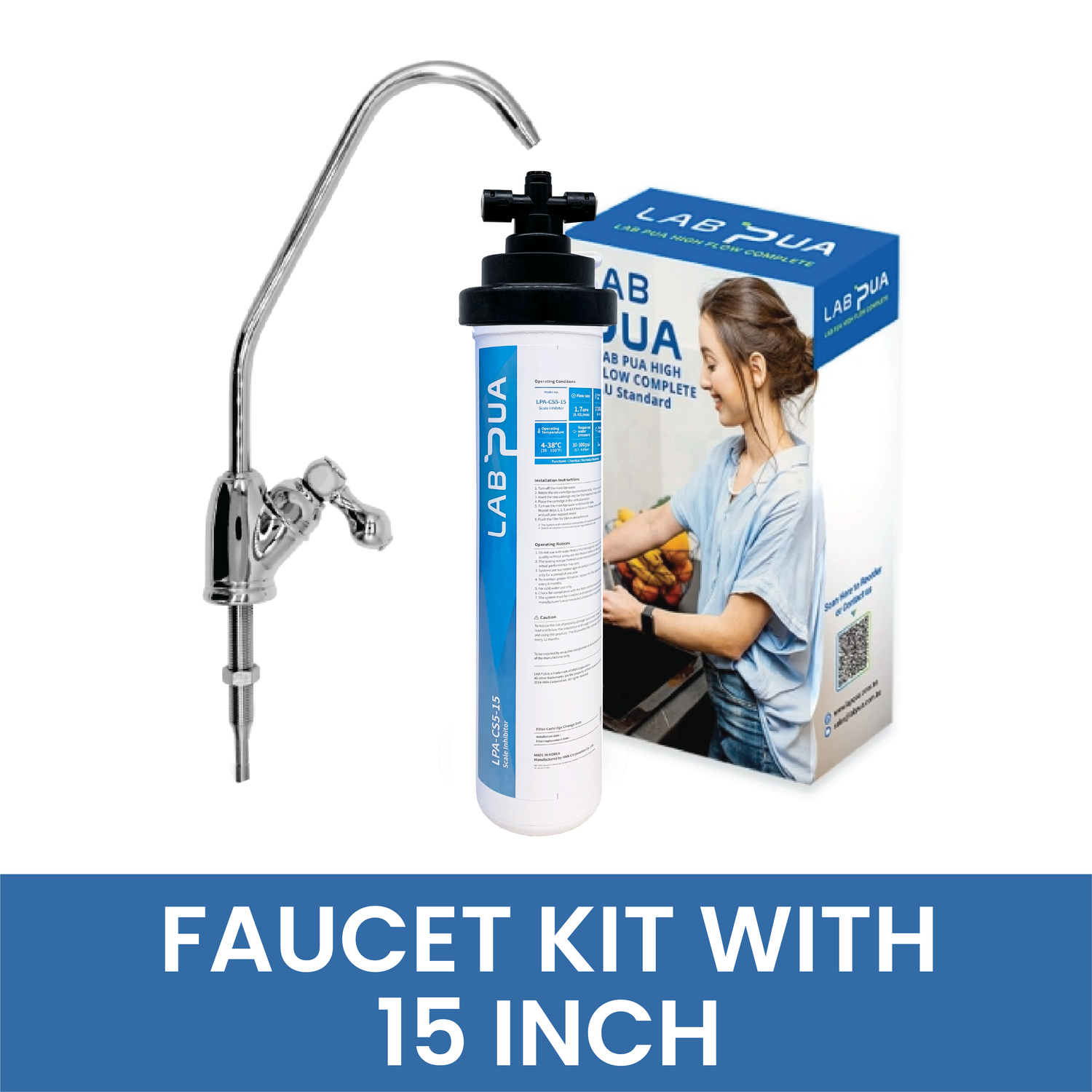 FAUCET KIT WITH 15 INCH - WATER FILTER DISTRIBUTORS