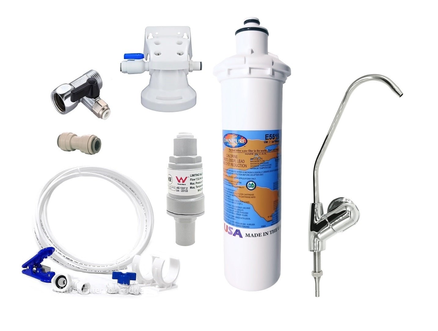 1 Micron Under Sink Water filter system Made in USA replace every 1 year - WATER FILTER DISTRIBUTORS