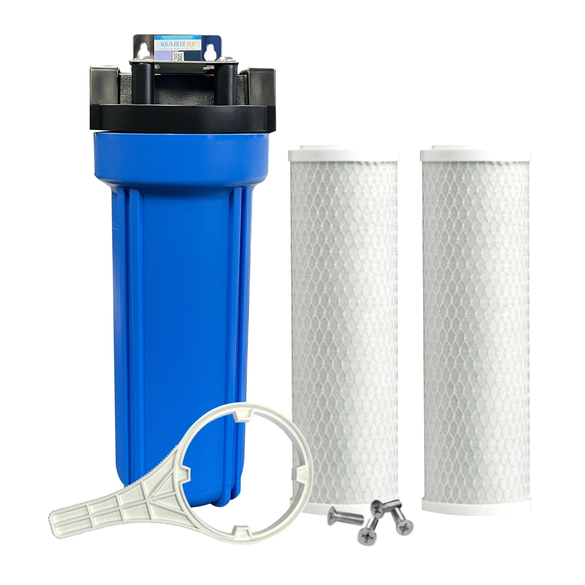 10" Big Blue Housing w/Press Relief Button 5 Micron Carbon Block Filter - WATER FILTER DISTRIBUTORS