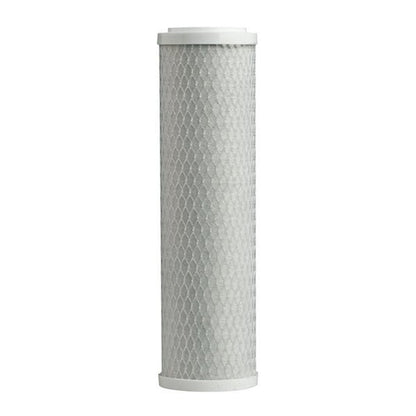 10" Clear Big Blue Housing w/ Presser Relief Button, CTO Coconut Shell Carbon Block Filter 10 x 2.5, 5MIC - WATER FILTER DISTRIBUTORS