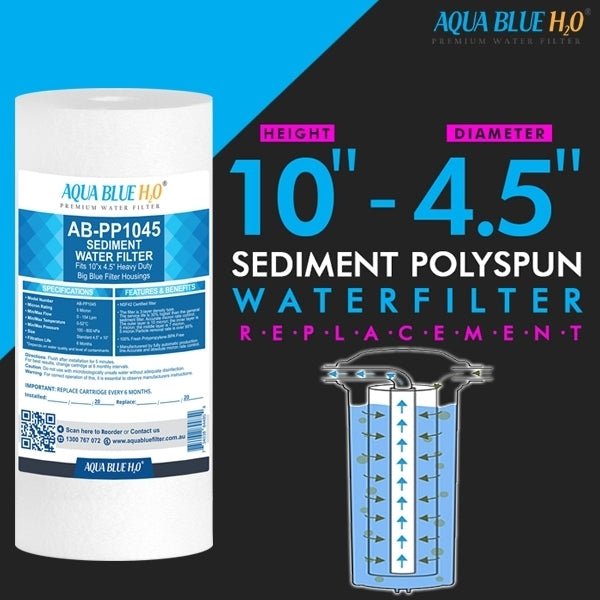 10" x 4.5" Big Blue Triple Whole House Water System with UV Guard UVG SLT30 System - WATER FILTER DISTRIBUTORS