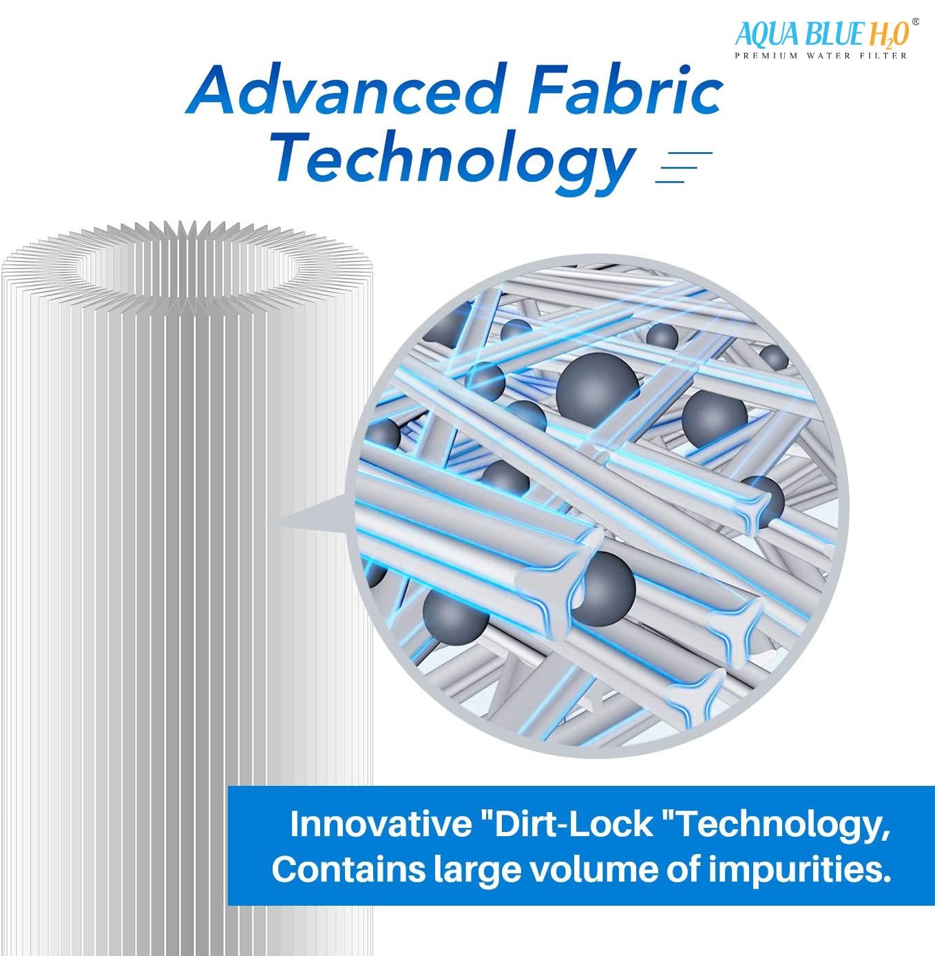 10" x 4.5" Whole House Big Blue Pleated Sediment 10 Micron Water Filter Replacement Cartridge - WATER FILTER DISTRIBUTORS