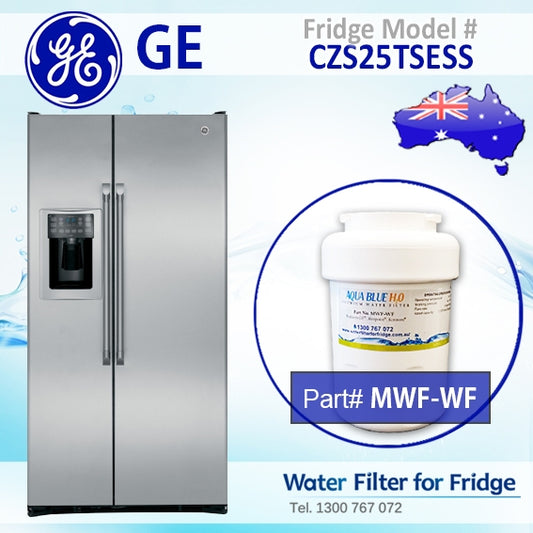 GE MWF MWFP SmartWater Internal Fridge Model CZS25TSESS Water Filter by Aqua  Blue H2O