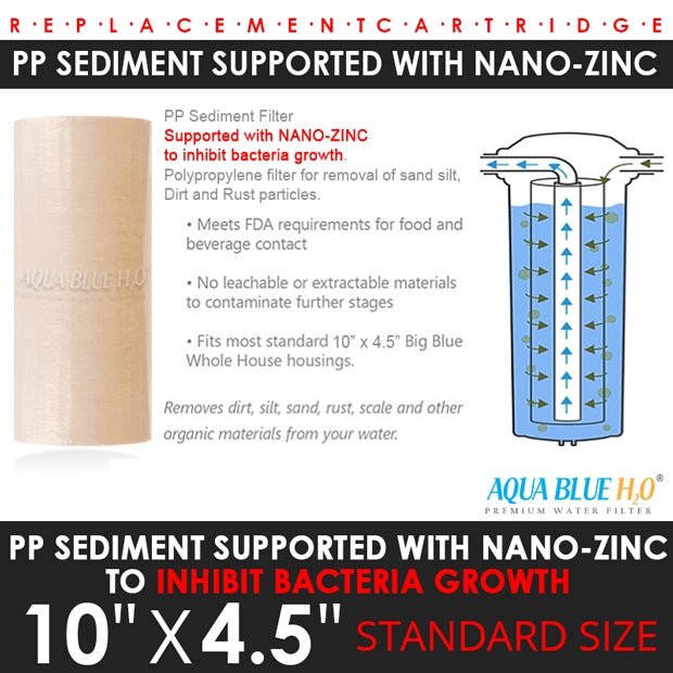 10x 4.5" Whole house water filter system Bacteria removal suitable for Rainwater tank or main water WATER FILTER DISTRIBUTORS