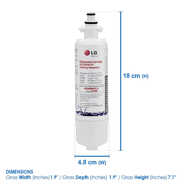 LG ADQ36006101 LT700P Fridge Filter Original  LG  product