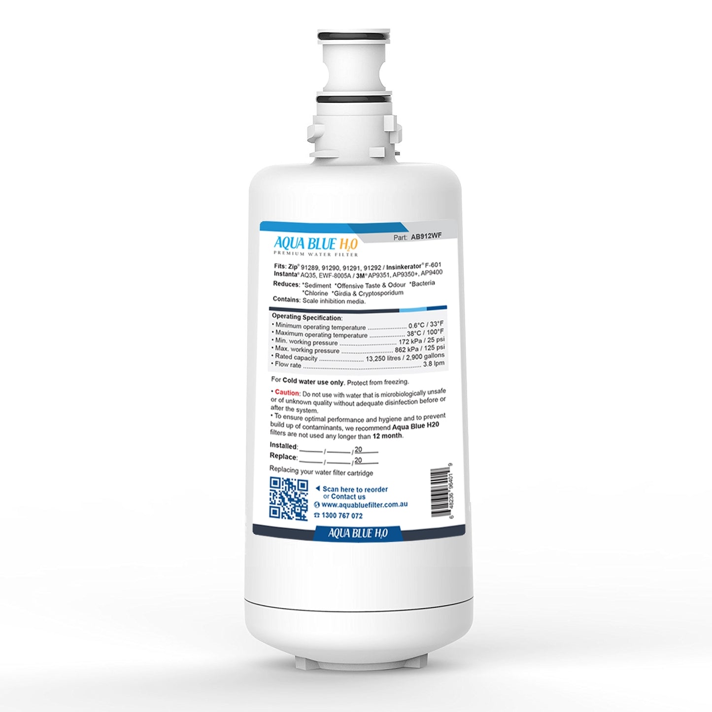 ZIP 3 Micron  GlobalPlus Generic Replacement Water Filter 91292