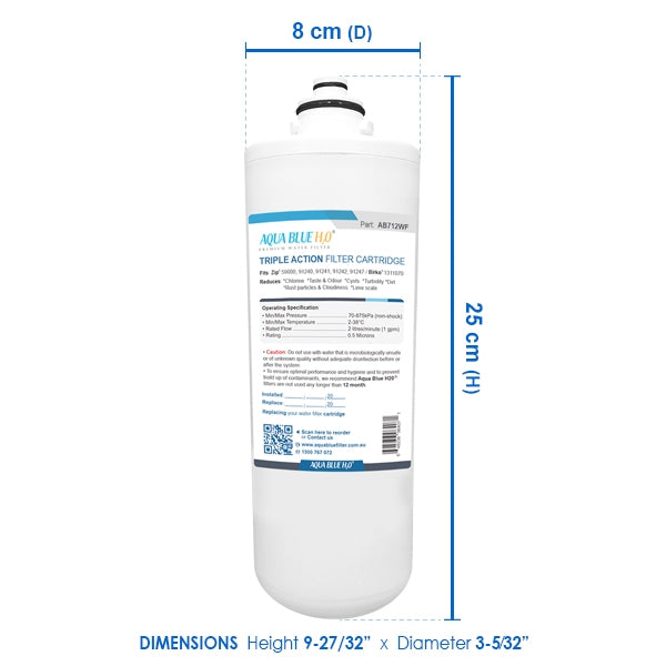 Zip 91240 replacement filter suits Zip 5 Star AB712WF