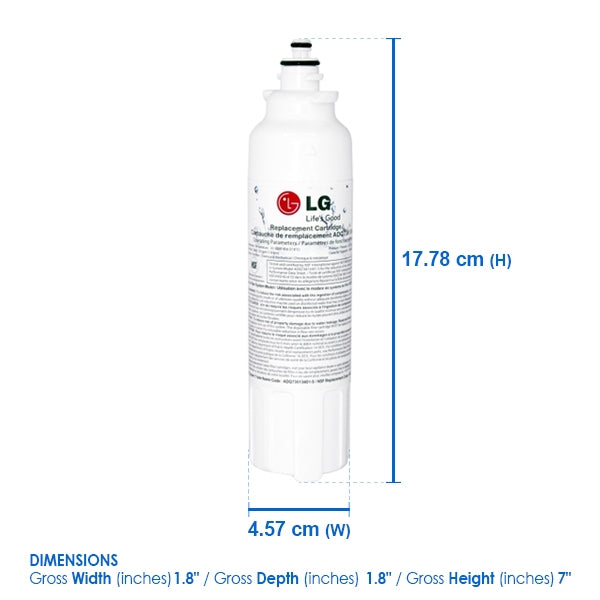 LG ADQ73613401 / LT800P GENUINE FRIDGE FILTER