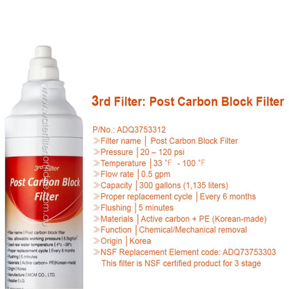 LG  Fridge Filter  ADQ73753313 with  Multi Flow Air Filter