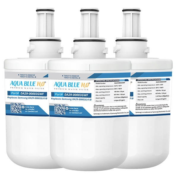 Aqua Blue Filter Generic Replacement for Samsung DA29-00003G, A, B, F Fridge Water Filter