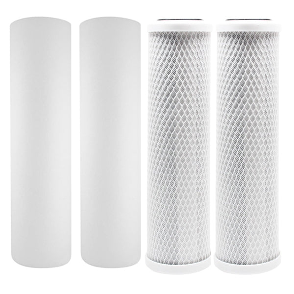 OmniFilter ROR2000-S-05 Reverse Osmosis Replacement Filters Set - Activated Carbon Block Filter, Sediment Filter