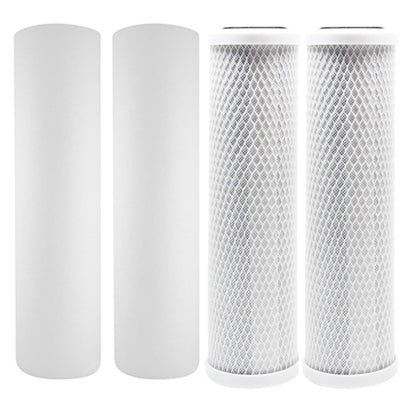 OmniFilter ROR2000-S-05 Reverse Osmosis Replacement Filters Set - Activated Carbon Block Filter, Sediment Filter