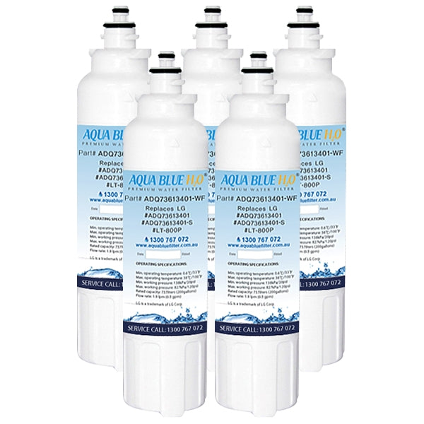 LG Replacement ADQ73613401, LT800P Fridge Filter by Aqua Blue H2O