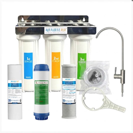 3 stage Undersink water complete filter system All in one DIY Set