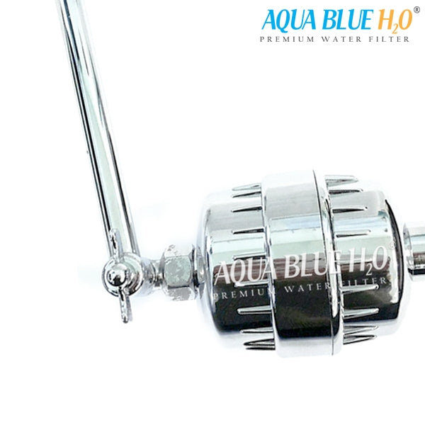 AQUA BLUE H20  SHOWER WATER FILTER & ROSE COMPLETE PACKAGE SF350ARM-B