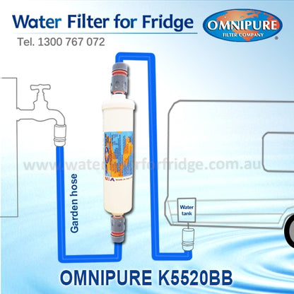 CARAVAN AND  BOAT  FILTER  IN LINE  EXTERNAL  SINGLE  FILTER  BY OMNIPURE 