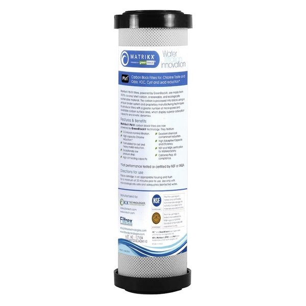 2 x 5 micron sediment & 2 x 0.5 micron Matrikx PB1 lead removal cartridge 10" - WATER FILTER DISTRIBUTORS