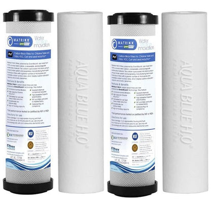 2 x 5 micron sediment & 2 x 0.5 micron Matrikx PB1 lead removal cartridge 10" - WATER FILTER DISTRIBUTORS