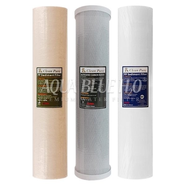 20" Big Blue Triple Whole House Water System with UV Guard UVG SLT30 System - WATER FILTER DISTRIBUTORS