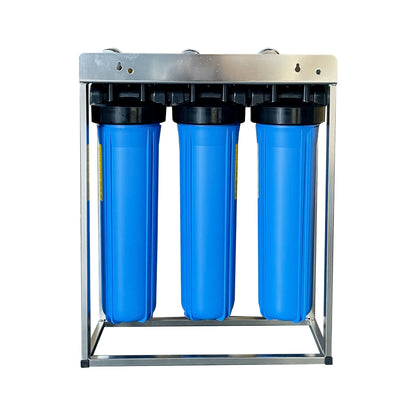 20" Big Blue Triple Whole House Water System with UV Guard UVG SLT30 System - WATER FILTER DISTRIBUTORS