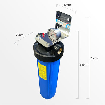 20 Inch Big Blue Whole House Water System with CTO Carbon Block Filter 5 Micron - WATER FILTER DISTRIBUTORS