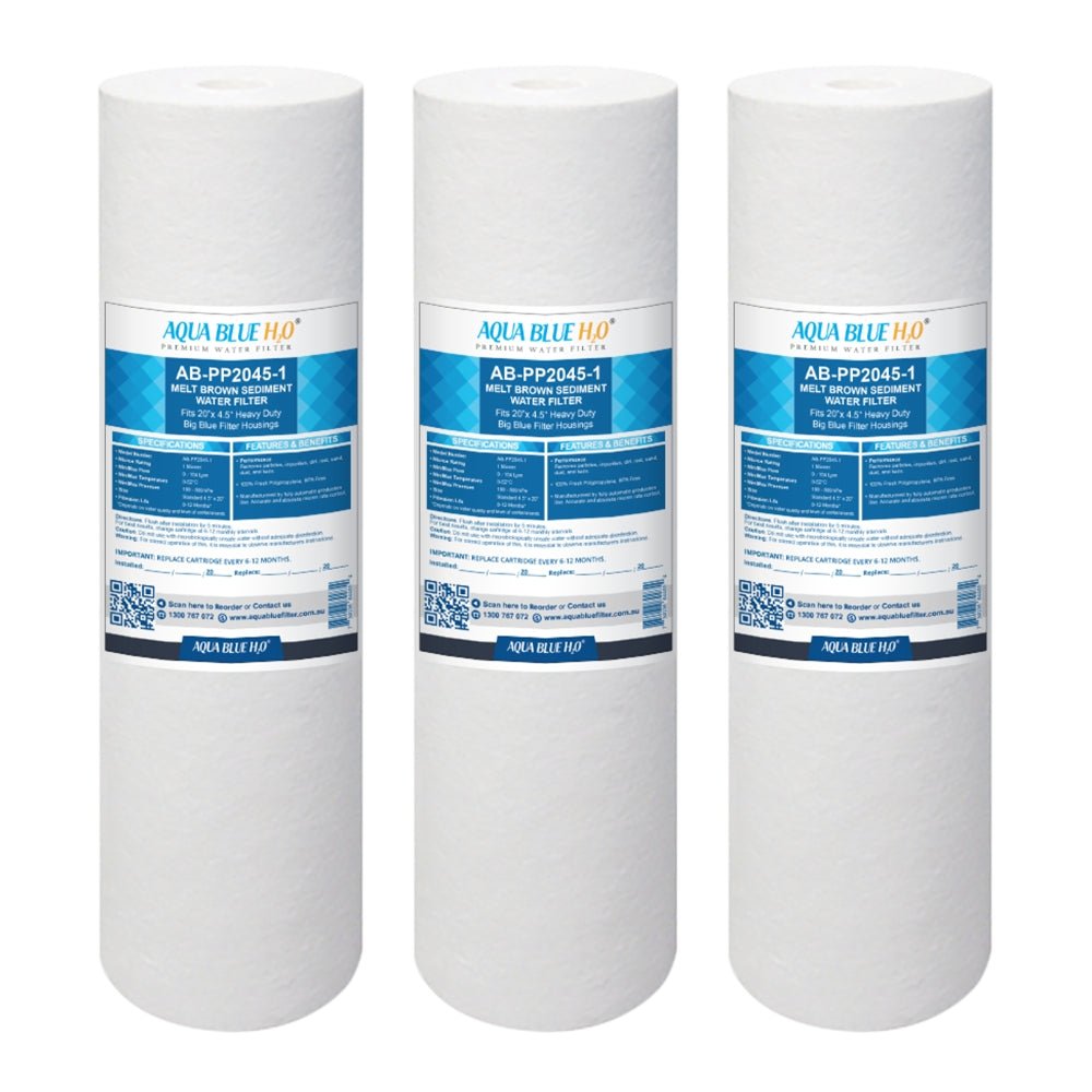 20" x 4.5" Big Blue PP Sediment Filter Cartridge 1Mic ABPP2045 - 1M - WATER FILTER DISTRIBUTORS