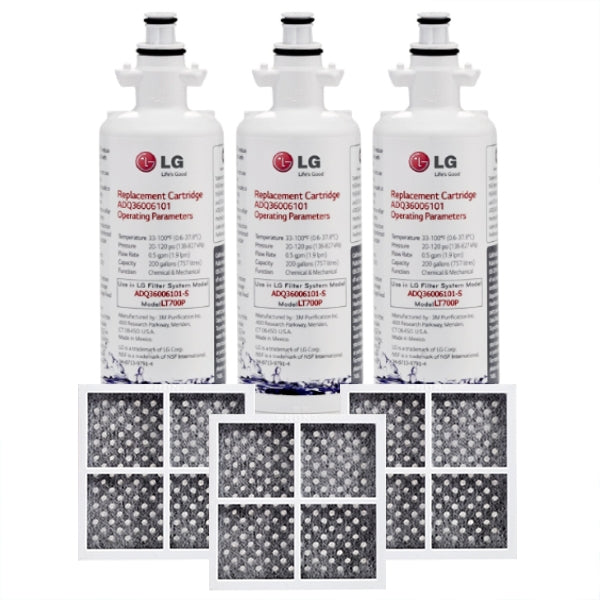 LG ADQ36006101 LT700P Genuine Fridge Filter + Air Filter LT120F