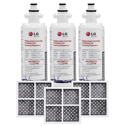 LG ADQ36006101 LT700P Genuine Fridge Filter + Air Filter LT120F