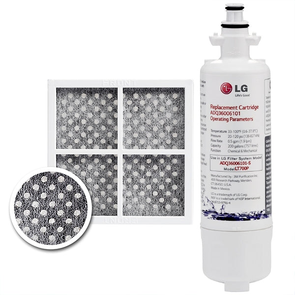 LG ADQ36006101 LT700P Genuine Fridge Filter + Air Filter LT120F