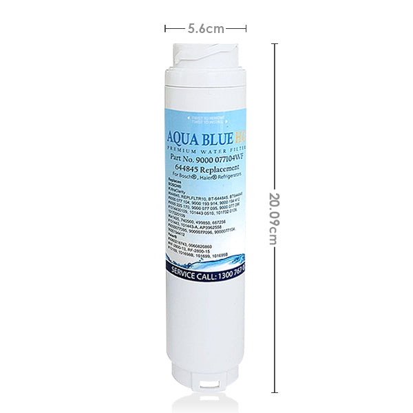 2x 644845/ 740560 9000-077104 UltraClarity Fridge Filter for Bosch Replacement  by Aqua Blue H2O