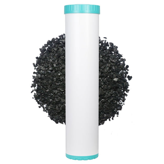 2045SilverGAC5 Refillable Coconut GAC Carbon Filter + 20" x 4.5" Pleated Sediment Filter - WATER FILTER DISTRIBUTORS