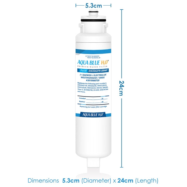 Aqua Blue H20 DW2042FR-09﻿ Daewoo Smeg Westinghouse Replacement Cartridge