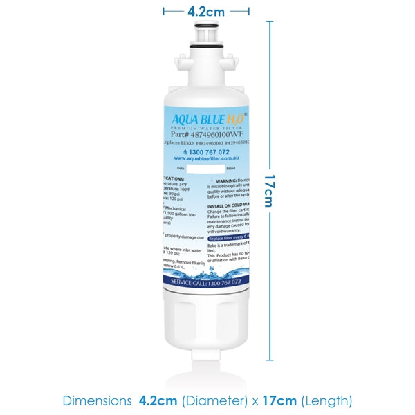 Beko 4874960100 replacement filter by Aqua Blue H2O