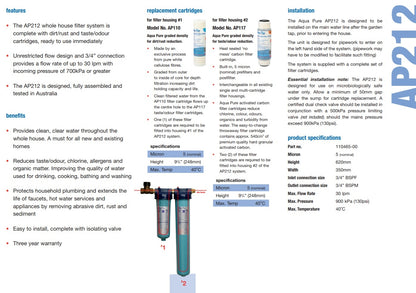 Aqua-Pure Twin Whole House Water Filter System AP212