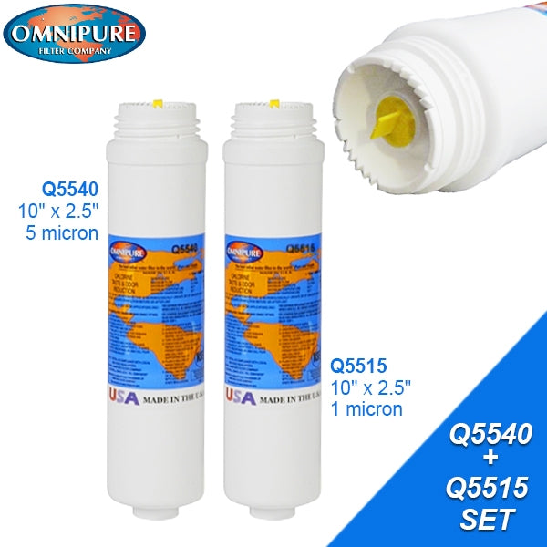 Omnipure Q5540 and Q5515 Carbon Block Filter Replacement Cartridge USA